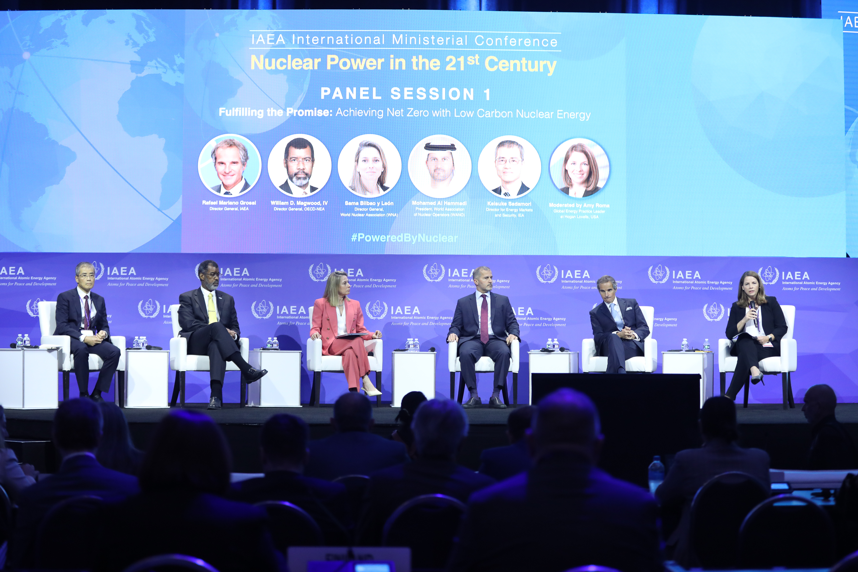 NEA Director-General Magwood during a panel at the International Ministerial Conference (Washington D.C.)